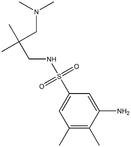 3-amino-N-{2-[(dimethylamino)methyl]-2-methylpropyl}-4,5-dimethylbenzene-1-sulfonamide Struktur