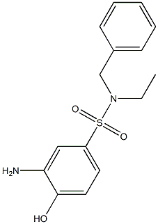 3-amino-N-benzyl-N-ethyl-4-hydroxybenzene-1-sulfonamide Struktur