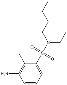 3-amino-N-butyl-N-ethyl-2-methylbenzene-1-sulfonamide Struktur