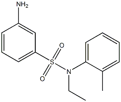 3-amino-N-ethyl-N-(2-methylphenyl)benzene-1-sulfonamide Struktur