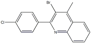 3-bromo-2-(4-chlorophenyl)-4-methylquinoline Struktur