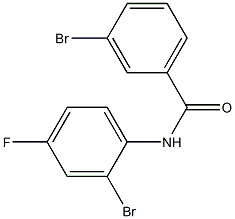 3-bromo-N-(2-bromo-4-fluorophenyl)benzamide Struktur