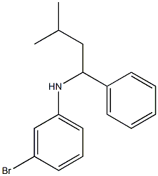 3-bromo-N-(3-methyl-1-phenylbutyl)aniline Struktur