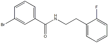 3-bromo-N-[2-(2-fluorophenyl)ethyl]benzamide Struktur