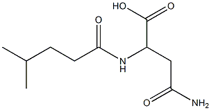 3-carbamoyl-2-(4-methylpentanamido)propanoic acid Struktur