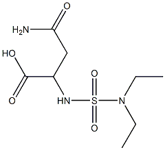 3-carbamoyl-2-[(diethylsulfamoyl)amino]propanoic acid Struktur