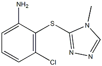 3-chloro-2-[(4-methyl-4H-1,2,4-triazol-3-yl)sulfanyl]aniline Struktur