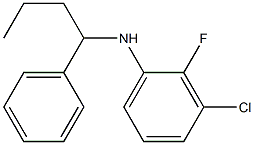 3-chloro-2-fluoro-N-(1-phenylbutyl)aniline Struktur