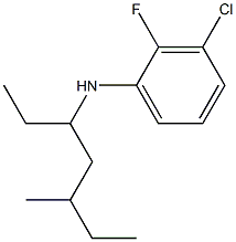 3-chloro-2-fluoro-N-(5-methylheptan-3-yl)aniline Struktur