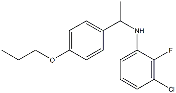 3-chloro-2-fluoro-N-[1-(4-propoxyphenyl)ethyl]aniline Struktur