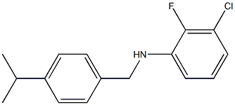 3-chloro-2-fluoro-N-{[4-(propan-2-yl)phenyl]methyl}aniline Struktur