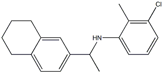 3-chloro-2-methyl-N-[1-(5,6,7,8-tetrahydronaphthalen-2-yl)ethyl]aniline Struktur