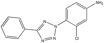 3-chloro-4-(5-phenyl-2H-1,2,3,4-tetrazol-2-yl)aniline Struktur