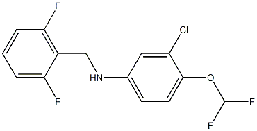 3-chloro-4-(difluoromethoxy)-N-[(2,6-difluorophenyl)methyl]aniline Struktur