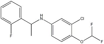 3-chloro-4-(difluoromethoxy)-N-[1-(2-fluorophenyl)ethyl]aniline Struktur