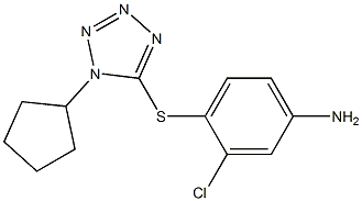 3-chloro-4-[(1-cyclopentyl-1H-1,2,3,4-tetrazol-5-yl)sulfanyl]aniline Struktur