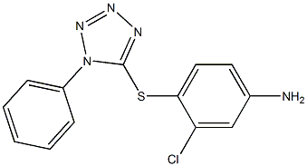 3-chloro-4-[(1-phenyl-1H-1,2,3,4-tetrazol-5-yl)sulfanyl]aniline Struktur