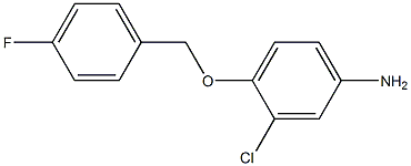 3-chloro-4-[(4-fluorobenzyl)oxy]aniline Struktur