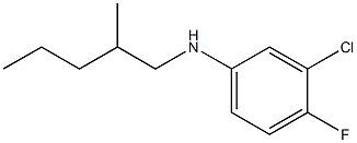 3-chloro-4-fluoro-N-(2-methylpentyl)aniline Struktur