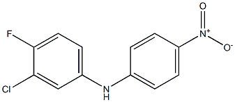 3-chloro-4-fluoro-N-(4-nitrophenyl)aniline Struktur