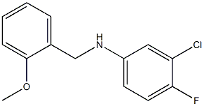 3-chloro-4-fluoro-N-[(2-methoxyphenyl)methyl]aniline Struktur