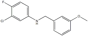 3-chloro-4-fluoro-N-[(3-methoxyphenyl)methyl]aniline Struktur