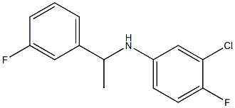 3-chloro-4-fluoro-N-[1-(3-fluorophenyl)ethyl]aniline Struktur