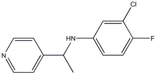 3-chloro-4-fluoro-N-[1-(pyridin-4-yl)ethyl]aniline Struktur