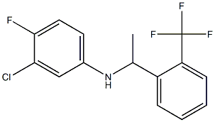 3-chloro-4-fluoro-N-{1-[2-(trifluoromethyl)phenyl]ethyl}aniline Struktur