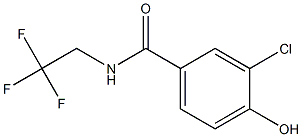 3-chloro-4-hydroxy-N-(2,2,2-trifluoroethyl)benzamide Struktur