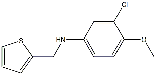 3-chloro-4-methoxy-N-(thiophen-2-ylmethyl)aniline Struktur