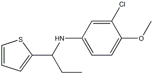 3-chloro-4-methoxy-N-[1-(thiophen-2-yl)propyl]aniline Struktur