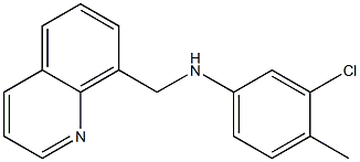 3-chloro-4-methyl-N-(quinolin-8-ylmethyl)aniline Struktur