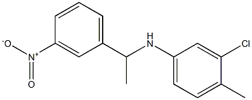 3-chloro-4-methyl-N-[1-(3-nitrophenyl)ethyl]aniline Struktur