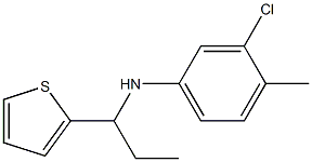 3-chloro-4-methyl-N-[1-(thiophen-2-yl)propyl]aniline Struktur