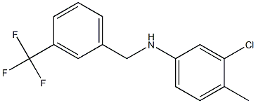 3-chloro-4-methyl-N-{[3-(trifluoromethyl)phenyl]methyl}aniline Struktur