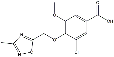 3-chloro-5-methoxy-4-[(3-methyl-1,2,4-oxadiazol-5-yl)methoxy]benzoic acid Struktur