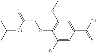 3-chloro-5-methoxy-4-[(propan-2-ylcarbamoyl)methoxy]benzoic acid Struktur