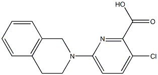 3-chloro-6-(1,2,3,4-tetrahydroisoquinolin-2-yl)pyridine-2-carboxylic acid Struktur