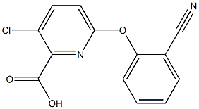 3-chloro-6-(2-cyanophenoxy)pyridine-2-carboxylic acid Struktur