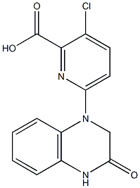 3-chloro-6-(3-oxo-1,2,3,4-tetrahydroquinoxalin-1-yl)pyridine-2-carboxylic acid Struktur