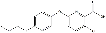 3-chloro-6-(4-propoxyphenoxy)pyridine-2-carboxylic acid Struktur