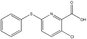 3-chloro-6-(phenylsulfanyl)pyridine-2-carboxylic acid Struktur