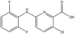 3-chloro-6-[(2,6-difluorophenyl)amino]pyridine-2-carboxylic acid Struktur