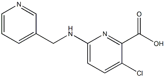 3-chloro-6-[(pyridin-3-ylmethyl)amino]pyridine-2-carboxylic acid Struktur