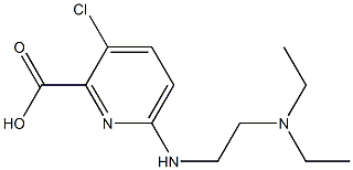 3-chloro-6-{[2-(diethylamino)ethyl]amino}pyridine-2-carboxylic acid Struktur