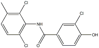 3-chloro-N-(2,6-dichloro-3-methylphenyl)-4-hydroxybenzamide Struktur