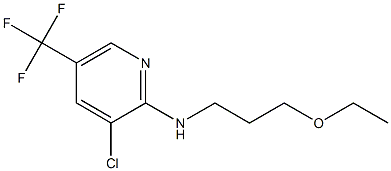 3-chloro-N-(3-ethoxypropyl)-5-(trifluoromethyl)pyridin-2-amine Struktur