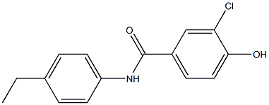 3-chloro-N-(4-ethylphenyl)-4-hydroxybenzamide Struktur