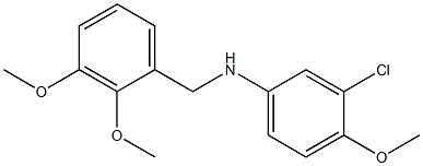 3-chloro-N-[(2,3-dimethoxyphenyl)methyl]-4-methoxyaniline Struktur